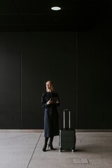 Businesswoman traveling on business trip