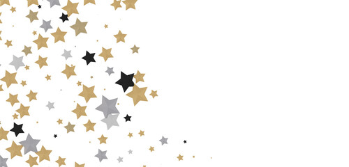 Radiant Euphoria: Lose Yourself in a 3D Gold Stars Rainfall