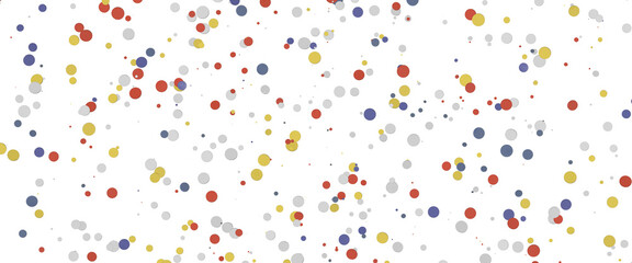 Multicolor confetti abstract background with a lot of falling pieces, isolated on a white background.