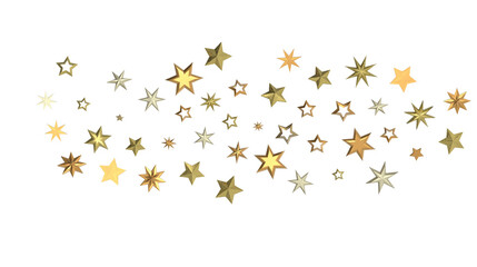 Falling Christmas Star Show: Mesmeric 3D Illustration Depicting Falling Holiday Stargazing Spectacle