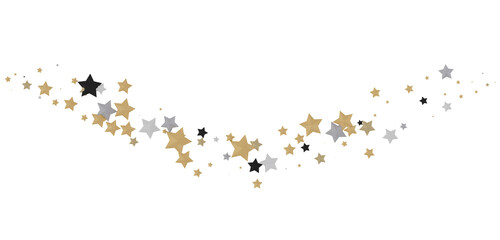 Astral Downpour: 3D Illustration Brings a Shower of Gold Stars