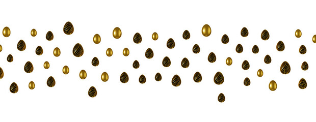 Abstract luxury golden easter eggs isolated