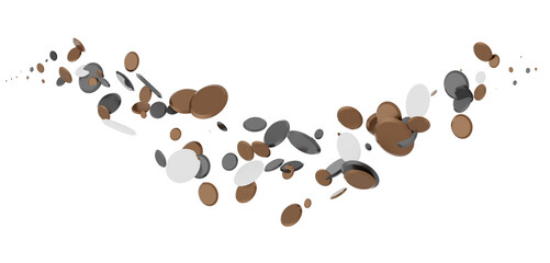  Colorful confetti on white background