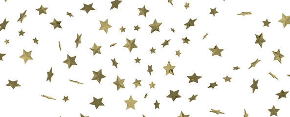 Twinkling Christmas Descent: Striking 3D Illustration Showcasing Falling Festive Twinkling Stars