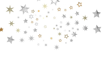 Dazzling Delight: Witness the Brilliance of a 3D Gold Stars Downpour