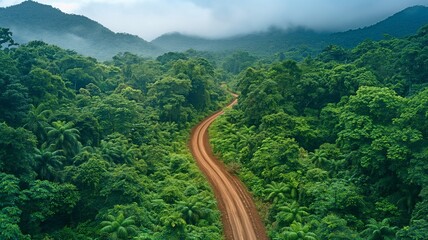 A dirt road that winds through a dense forest. Overview of the Ecotourism Industry's History