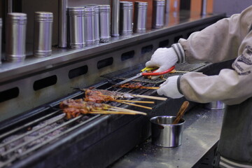 Barbecue processing, raw meat barbecue seasoning