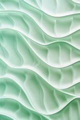 Obraz premium Seafoam green wavy background, light and airy, ideal for tranquil, peaceful design settings