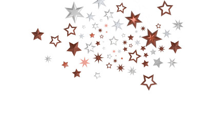 Starry Christmas Cascade: Radiant 3D Illustration Showcasing Falling Holiday Starlight Streams