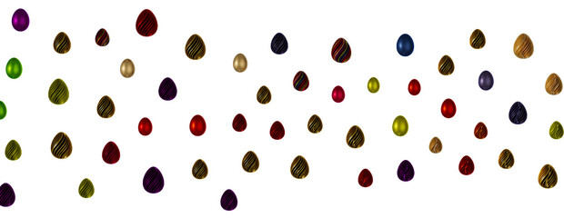 Colorful handmade easter eggs