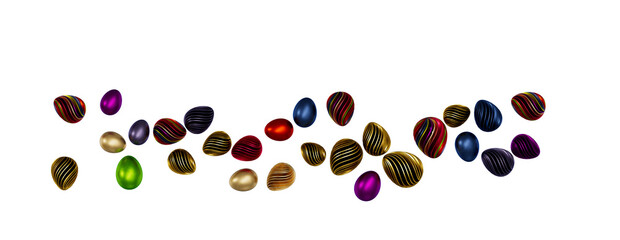 Colorful handmade easter eggs