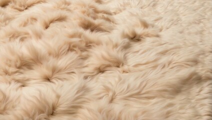 Background picture of a soft fur beige carpet