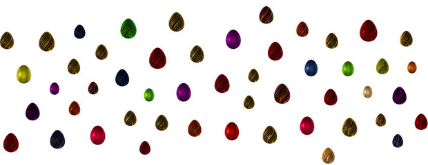 Colorful handmade easter eggs