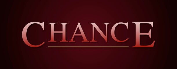 Testo CHANCE con sfondo colorato