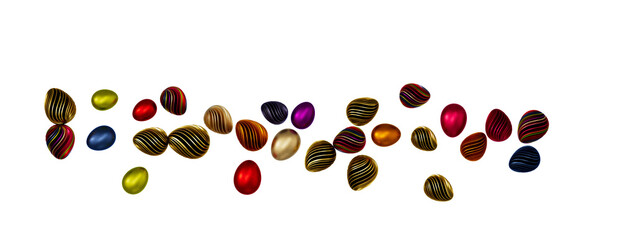 Colorful handmade easter eggs