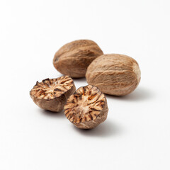 Close-up of walnut game and two entire