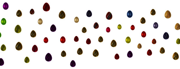 Colorful handmade easter eggs