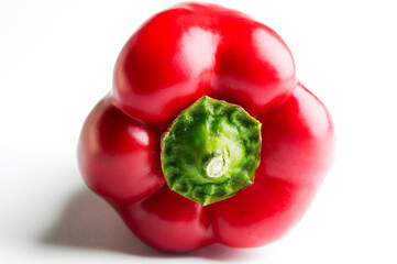 Red pepper on white background