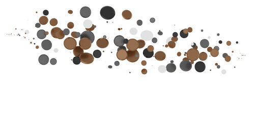 Multicolored paper confetti on transparent background. Realistic confetti flying. Colorful scattered items to holiday decorations.