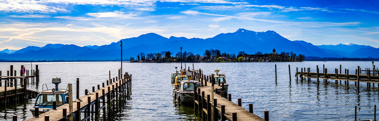 jetty at the chiemsee lake