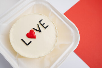 Bento cake with the words 