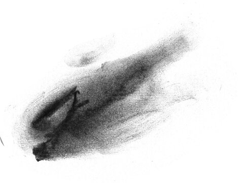 Charcoal Smudge on Transparent Background