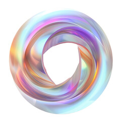 abstract 3d holographic colorful circle png