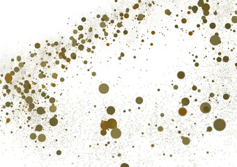 Gilded Celebration: Magnificent 3D Illustration of a Grand gold Confetti Event