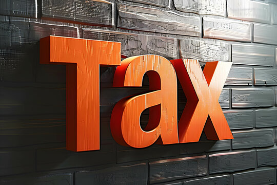 Word “Tax” wallpaper or background, financial costs incurred in doing business and buying and selling goods