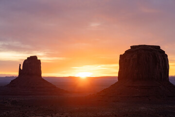 Monument Valley Sunrise Silhouettes