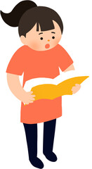 child reading a book