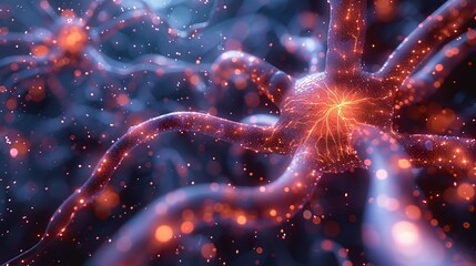 3D Cell Synapse Neuron Human Brain