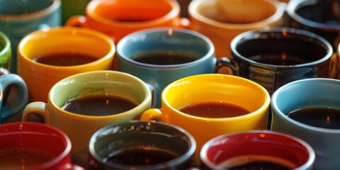 A coffee shop, cafe, and restaurant table with an americano and drink for weekend relaxation and winter hot drink. AI produced mockup of warm liquid, beverage, and espresso beverages