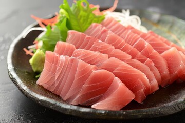 Various kind of Japanese sashimi , Japanese Food	
