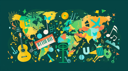 Harmony Unleashed: Celebrating World Music Day with Vibrant Illustrations