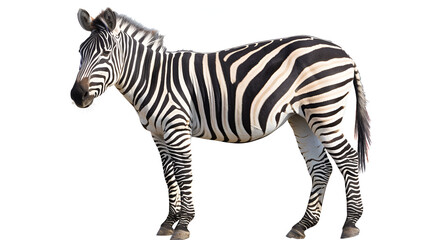 zebra on white background