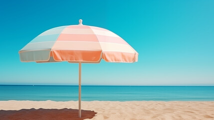 Beach Umbrella on a Clean Pastel