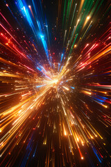 Fototapeta premium A colorful explosion of light and color