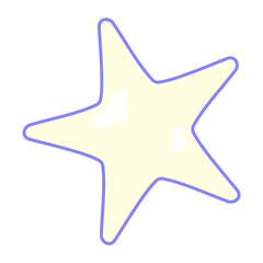 カラフルヒトデイラスト☆PNG