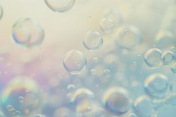 Whimsical Bubbles Floating in Pastel Dreamy Hues