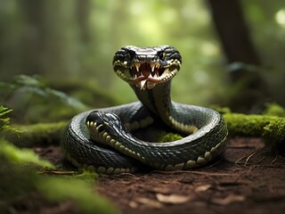 Fototapeta premium snake in the grass