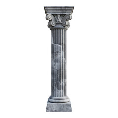 Fototapeta premium Stately arch pillar isolated on transparent background