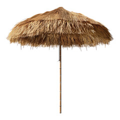 Straw Umbrella isolated on transparent background