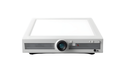  Presentation Projector for Business and Educational Use, Isolated on White, Transparent Background, PNG File, Hand Edited Generative AI