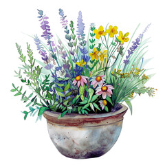 Planter with Wildflowers - 1