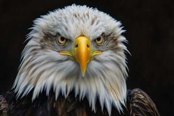 Obraz premium Majestic Bald Eagle Close-Up with Piercing Gaze