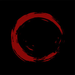 Abstract spiral circle design. Blood red abstract vector