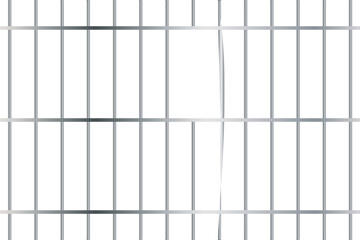 Prison bars isolated on transparent. Vector illustration. Way out to freedom concept