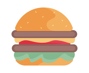 Fast Food concept, isolated on transparent background, flat design vector illustration, for graphic and web design