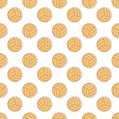 Volleyball Ball Pattern on White Background
